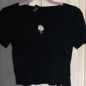 Cropped flower shirt